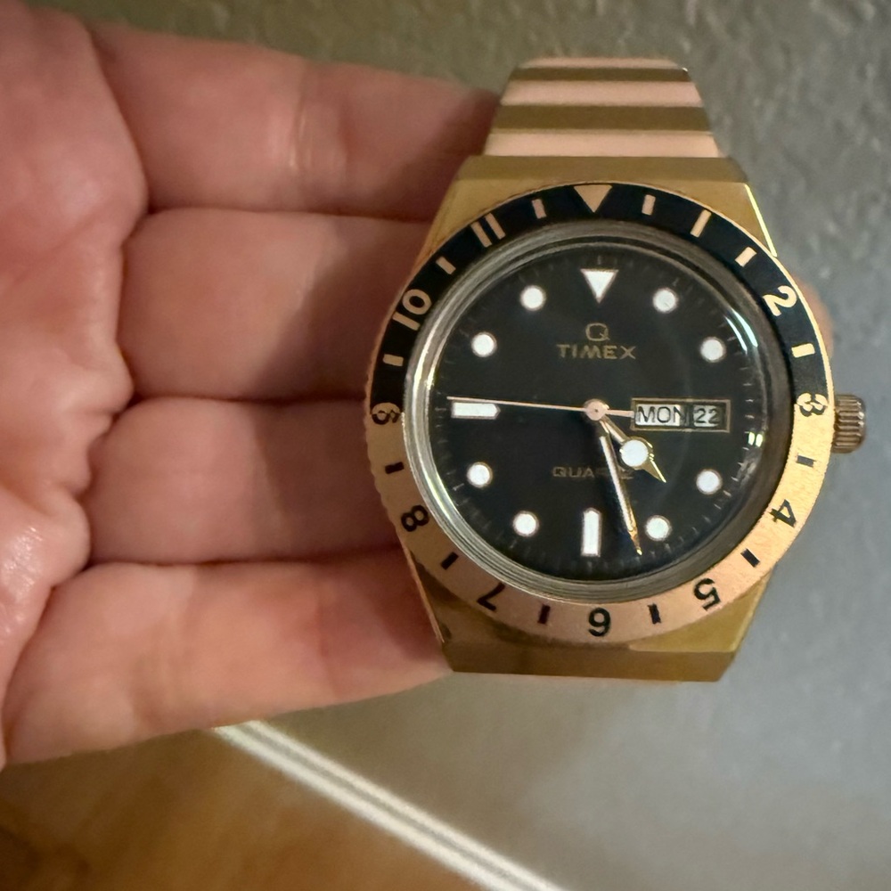 Timex Gold and Black Dial Women’s Watch